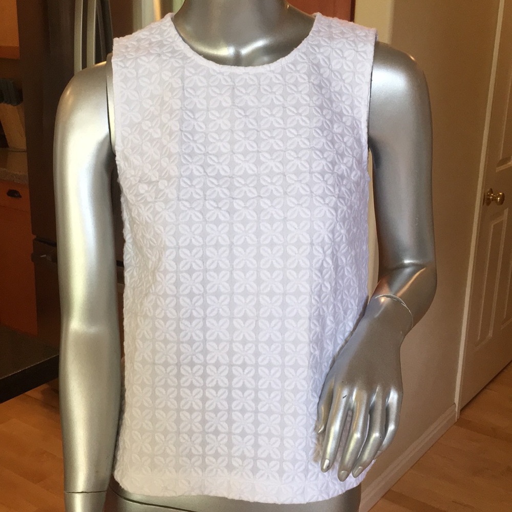 DKNY Embroidered sleeveless top